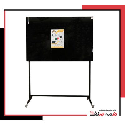 تخته وایت برد شیشه ای با پایه سایز 150×90